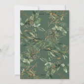 ゴールド ボタニカル 多肉植物 エレガント ブライダルシャワー 招待状 (裏面)