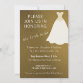 ゴールド マガジン カバー ブライダル シャワー 招待状 (裏面)