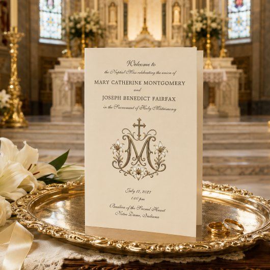 ゴールド・マリア十字架ラテン語ミサ結婚式