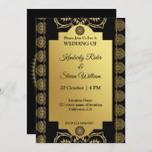 ゴールド マンダラ ゴールド ヘンナ 招待状 (正面/裏面)