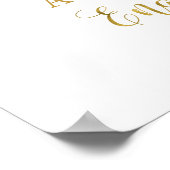 ゴールド マーサラ ボヘミア オータムエンゲージメント パーティーポスター ポスター (角)