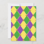 ゴールド マーディ グラース マスカレード セレブレーション 招待状 (裏面)