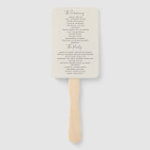 ゴールド ミニマリスト ウェディング プログラム ハンドファン (裏面)