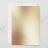 ゴールド ミニマリスト シンプル 幾何学的な六角形フレーム 招待状 (裏面)