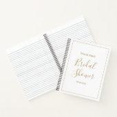 ゴールド ミニマリスト ブライダルシャワー ギフト トラッカー ノートブック (内部)