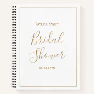 ゴールド ミニマリスト ブライダルシャワー ギフト トラッカー ノートブック