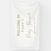 ゴールド ミニマリスト ブライダルシャワー サイン 横断幕 (縦)