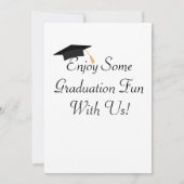 ゴールド ミニマリスト 卒業パーティー 招待状 (裏面)