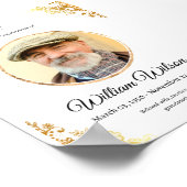 ゴールド ミニマル お別れ会 追悼式 ポスター (角)