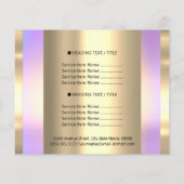 ゴールド メイク ビューティー サロン ローズ ヘア ネイル パープル チラシ (裏面)