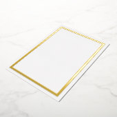 ゴールド メタリック ホイル ボーダー カード (回転した状態)