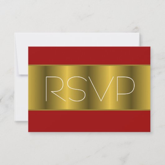 ゴールド メタリック レッド RSVP (正面)