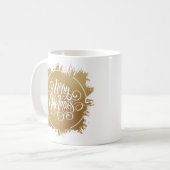 ゴールド メリークリスマス コーヒーマグカップ (正面左)