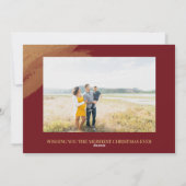 ゴールド メリークリスマス スクリプト フォト シーズンカード (裏面)