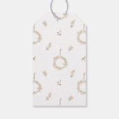 ゴールド メリー＆マリード 新婚夫婦の写真 ギフトタグ (裏面)