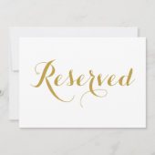 ゴールド モダンカリグラフィー 予約済み ウェディングサイン 招待状 (正面)
