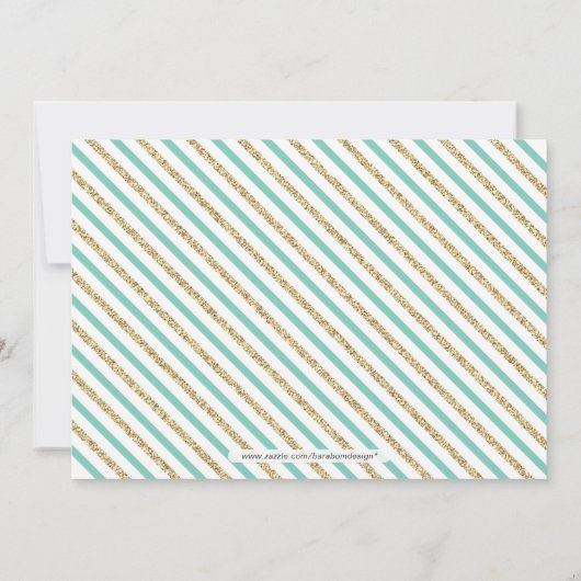 ゴールド |モダンタイポグラフィ男の子のシャワー 招待状 (裏面)