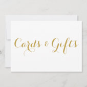 ゴールド モダン カリグラフィー カード & ギフト ウェディング サイン (正面)