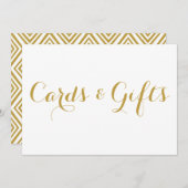 ゴールド モダン カリグラフィー カード & ギフト ウェディング サイン (正面/裏面)