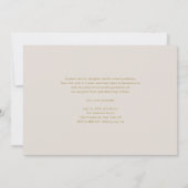 ゴールド モダン タイポグラフィー 3 枚の写真 卒業のお知らせ 案内状 (裏面)