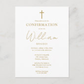 ゴールド モダン ミニマリスト 確認 招待状 (正面)