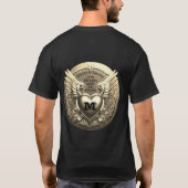 ゴールド モノグラム テンプレート Tシャツ (裏面)