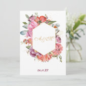 ゴールド モノグラム 文字 結婚式 個人名入れ 招待状 (スタンド正面)