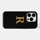 ゴールド モノグラム iPhone / iPad カバー (裏面横)