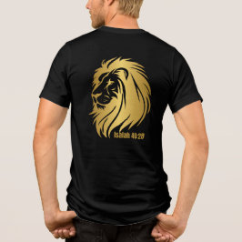 ゴールド ライオン・オブ・ジュダ イザヤ書 40:28 クリスチャン トライブレンドTシャツ