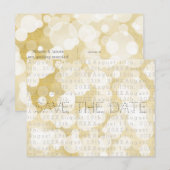 ゴールド ライト ゴールド グラム モダン グラム セーブ ザ デート 案内ポストカード (正面/裏面)
