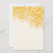 ゴールド ライト シャワー | ラスティック ウェディング 招待状 (裏面)