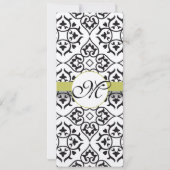 ゴールド ライム ダマスク スワール 結婚式招待状 招待状 (裏面)