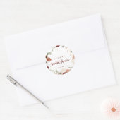 ゴールド ラスティック カラフル フローラル ブライダル シャワー フェイバー ラウンドシール (封筒)