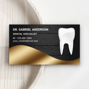 ゴールド・ラスティック・グレー・ウッド歯科クリニック歯科医 名刺