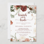 ゴールド ラスティック フラワーブランチ with the ブライド シャワー   招待状 (正面)