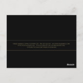 ゴールド ラッシュ ウィングス サンクス シンプル ブラック ポストカード (裏面)