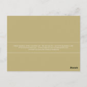 ゴールド ラッシュ ウィングス サンクス シンプル ホワイト ポストカード (裏面)