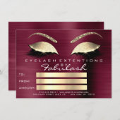 ゴールド ラッシュ エクステンション メイクアップ 証明書 ギフト (正面/裏面)