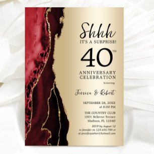 ゴールド ルビーレッド サプライズ 40周年記念 招待状