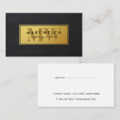 ゴールド |レザーモノグラム |エグゼクティブスタイル 予約カード (正面/裏面)