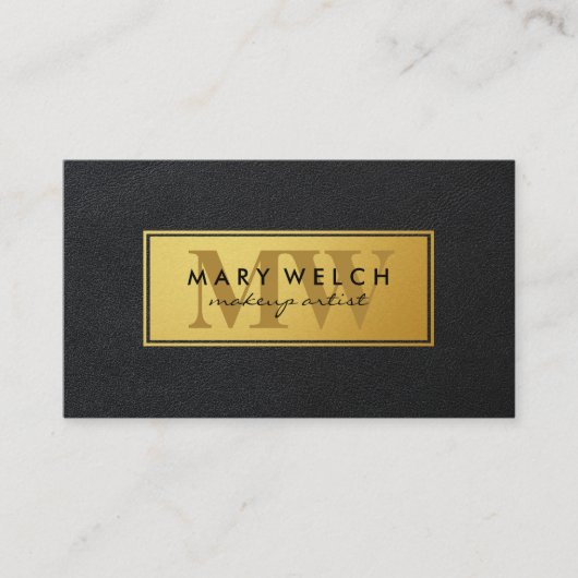 ゴールド |レザーモノグラム |エグゼクティブスタイル 予約カード (正面)