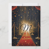 ゴールド レッドカーペット スイート16 クラシックな誕生日 招待状 (裏面)