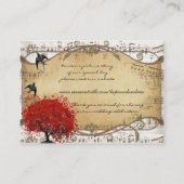 ゴールド レッドハートリーフ プレースカード メニューセレクション プレイスカード (裏面)