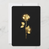 ゴールド レッド フローラル モダン ボーホ 招待状 (裏面)