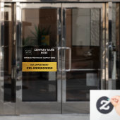 ゴールド | ロゴを追加 ビジネス プロモーション カー トラック ストア ウィンドウサイン (オフィスドア)