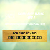 ゴールド | ロゴを追加 ビジネス プロモーション カー トラック ストア ウィンドウサイン (シート3)