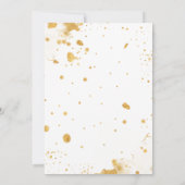 ゴールド ロマンティック フラワーの結婚式招待状 招待状 (裏面)