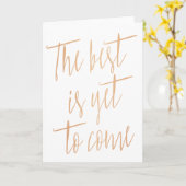 ゴールド ローズ "これからが最高" カード (黄色い花)