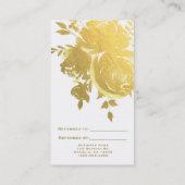 ゴールド ローズ フェイク フォイル エレガント モダン 紹介プログラム 紹介カード (裏面)