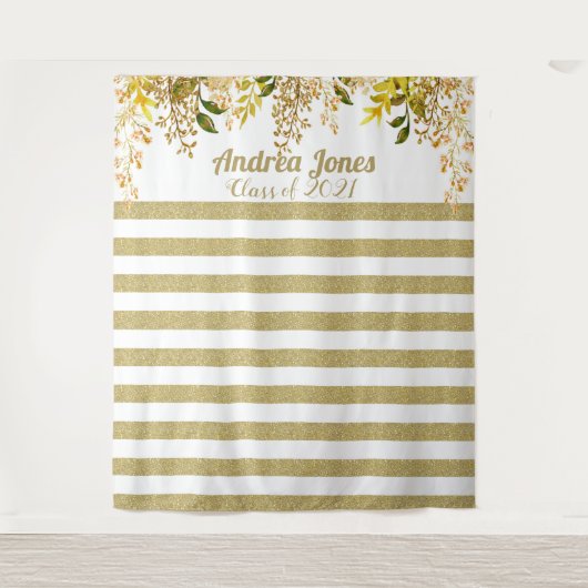 ゴールド ローズ 卒業 タペストリー (正面)